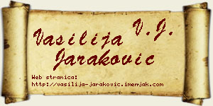 Vasilija Jaraković vizit kartica